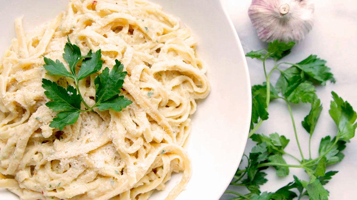 Lightened Up Fettuccine Alfredo