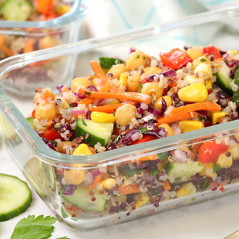 Rainbow Salad Meal Prep - The Domestic Geek