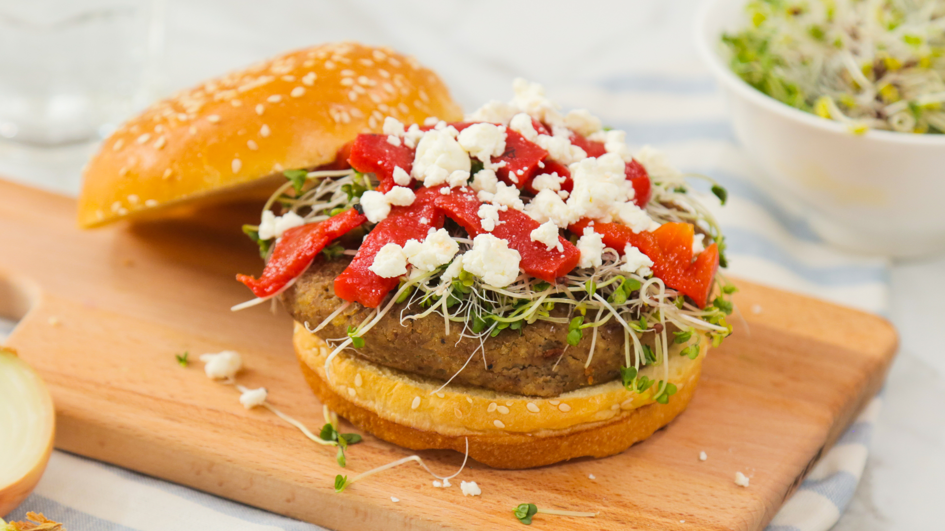 Caramelized Onion Lentil Burgers