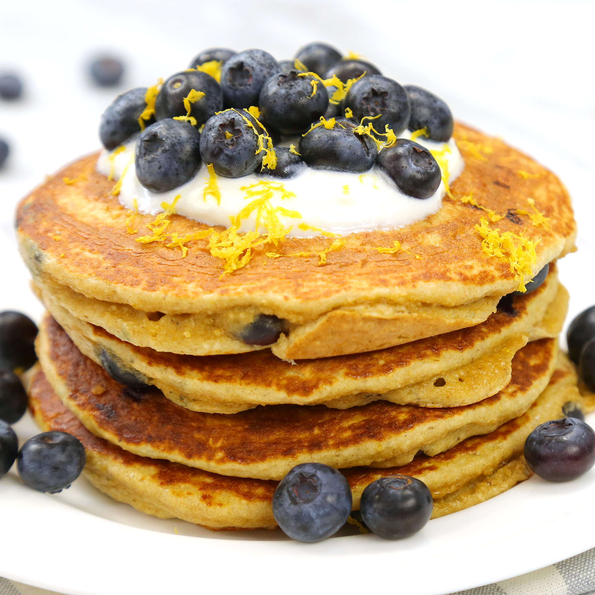 Blueberry Cinnamon Protein Pancakes – Green Lean Clean