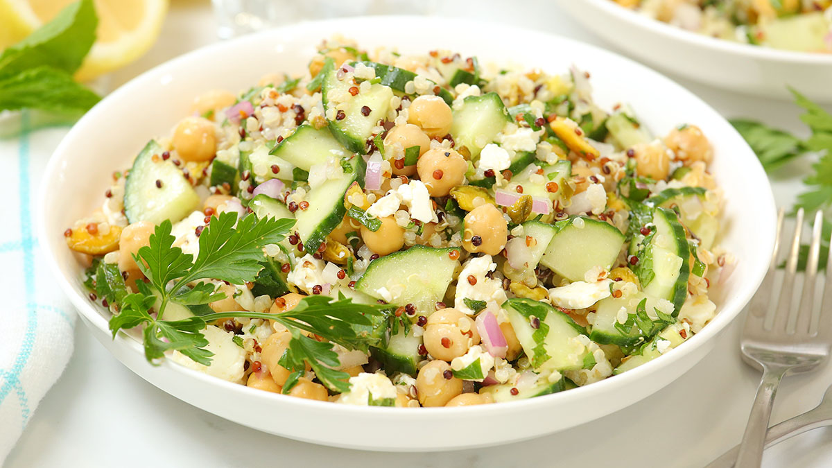 Chickpea Cucumber And Feta Salad