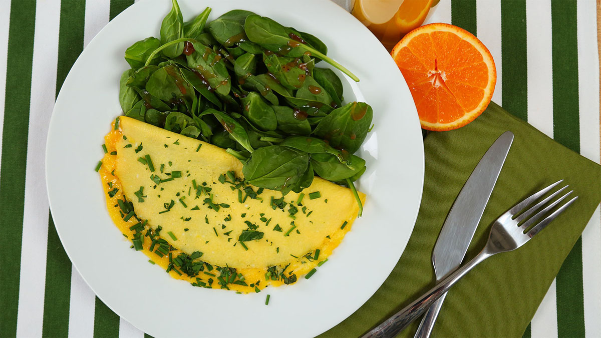 Spring Herb Parmesan Omelette